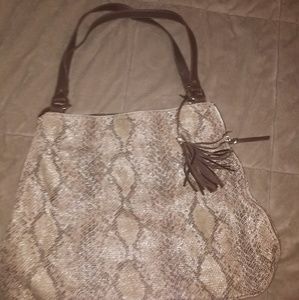 Stella and Dot snakeskin print shoulder bag